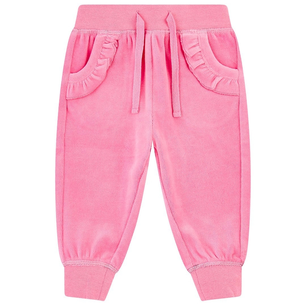 

Pink Velour Frill Joggers