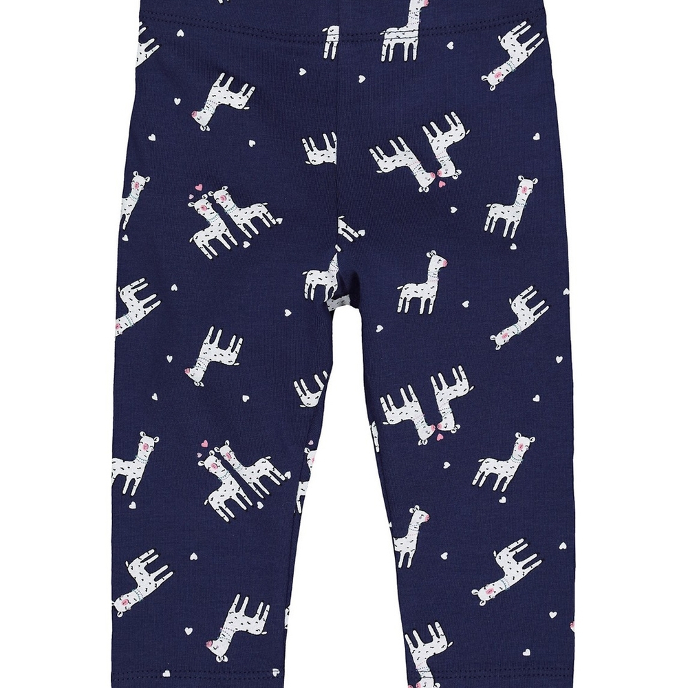 

Girls Legging Llama Print With Elasticated Waistband - Navy