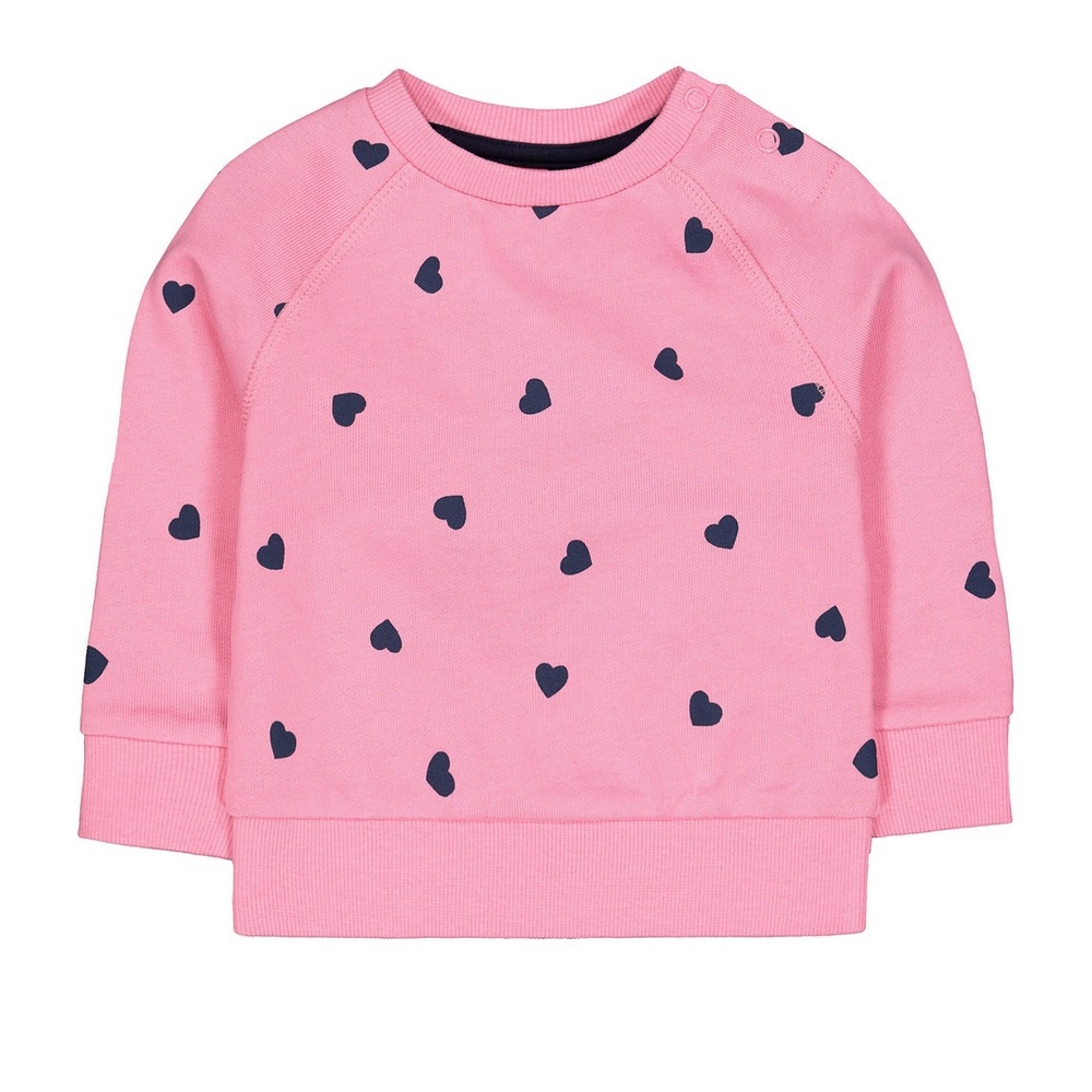 

Pink And Navy Heart Sweat Top