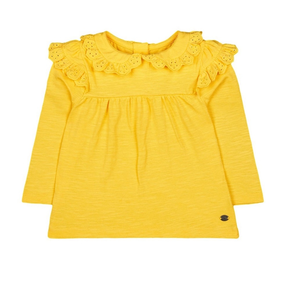 

Yellow Broderie Frill Blouse