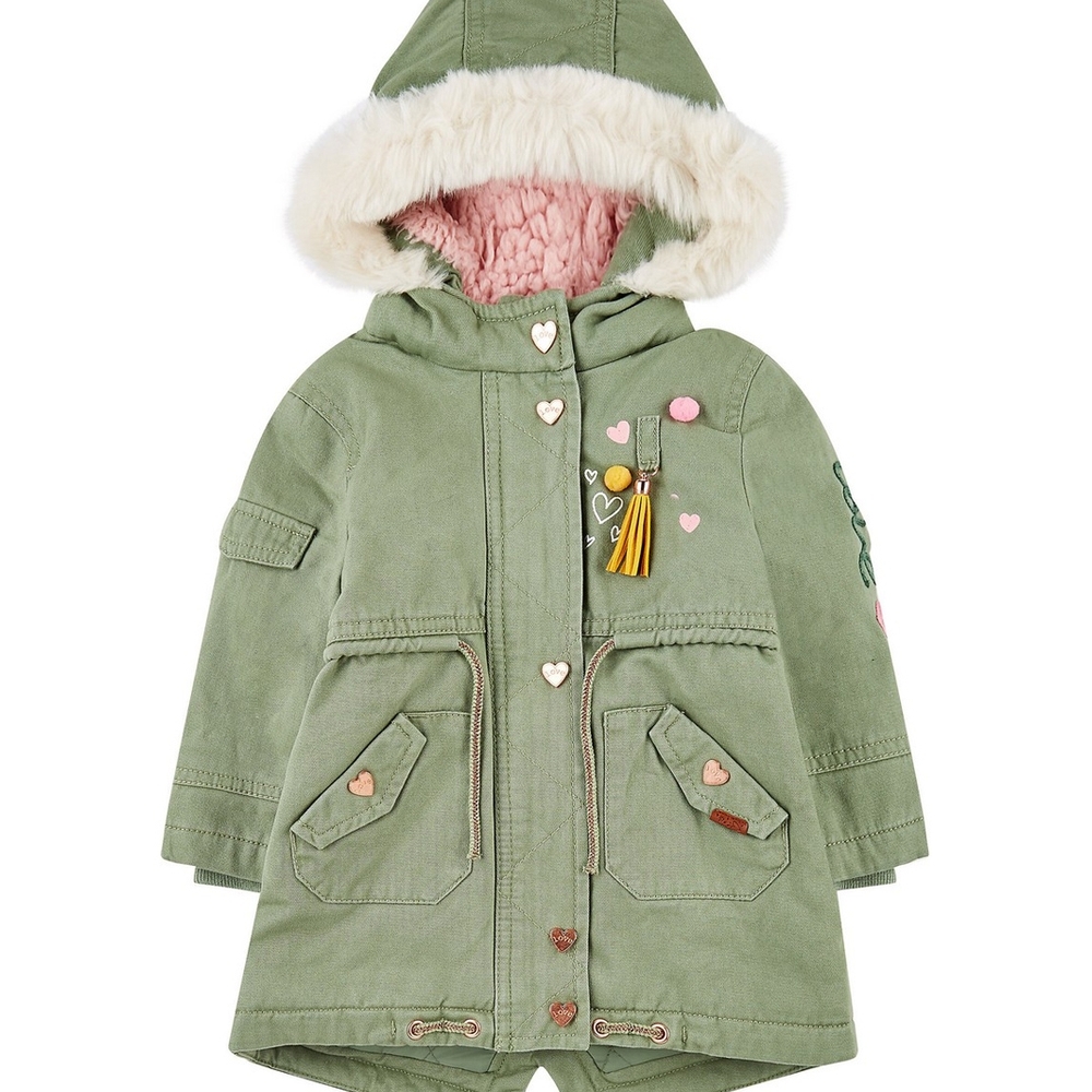 

Khaki Sequin Waterproof Parka