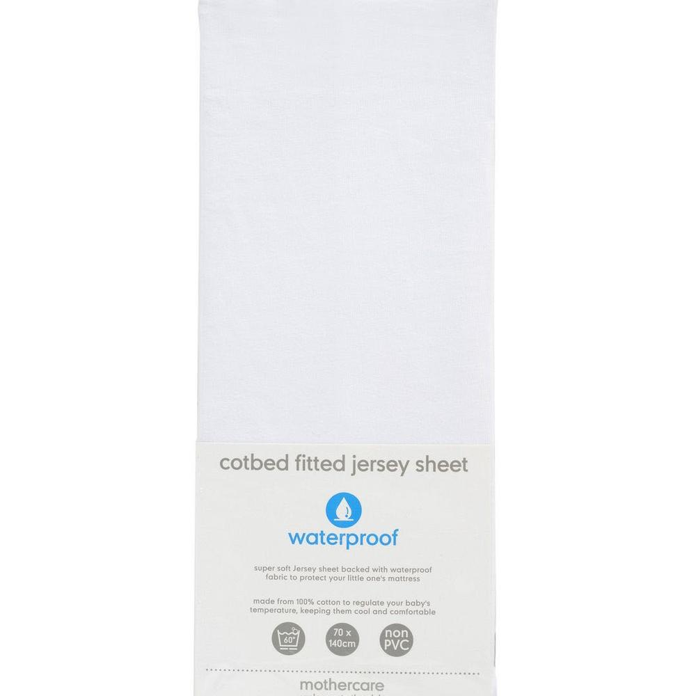 

Mothercare fitted cot bed sheet white