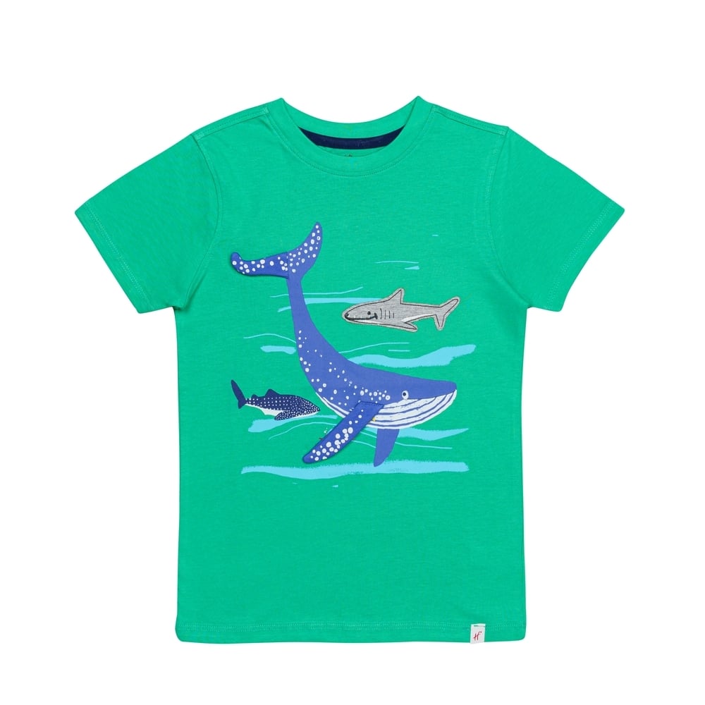 

H by Hamleys Boys Short Sleeves T-Shirt Whale Printed-Green