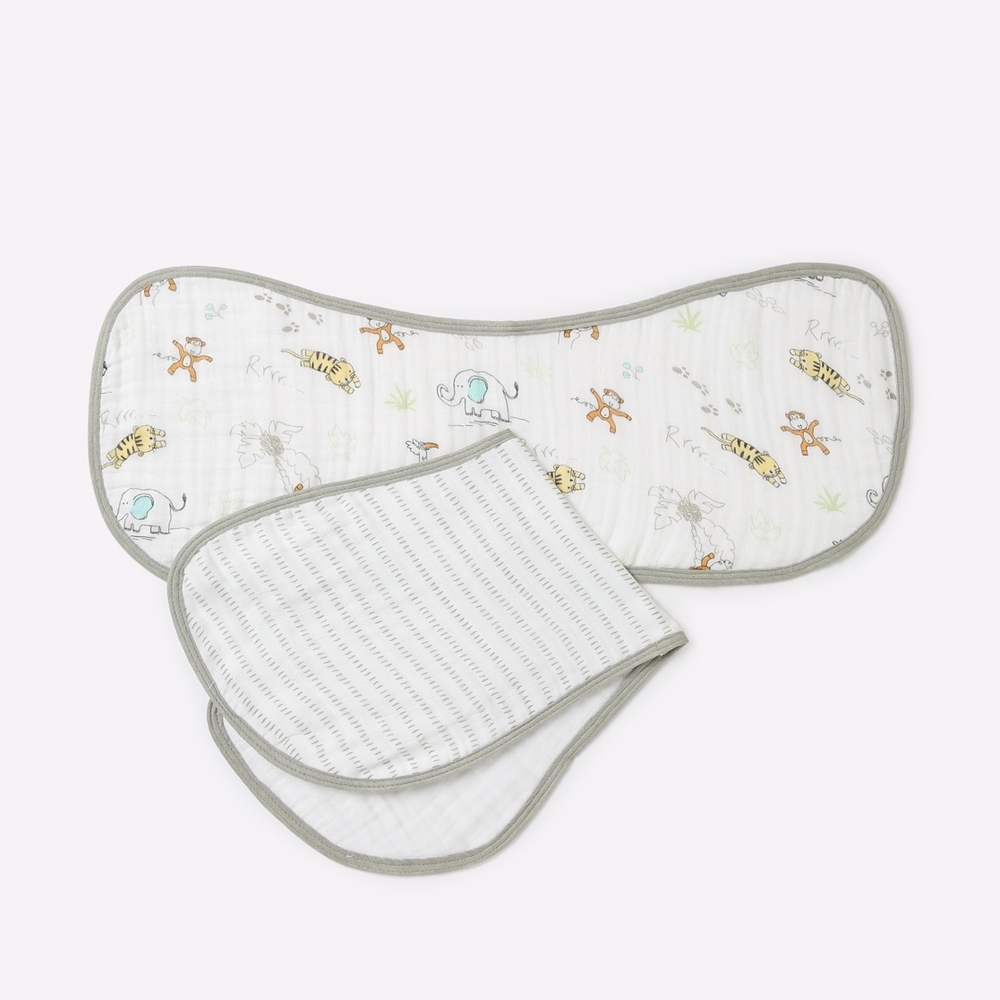 

Mila baby jungle fun burpy bibs set multicolor