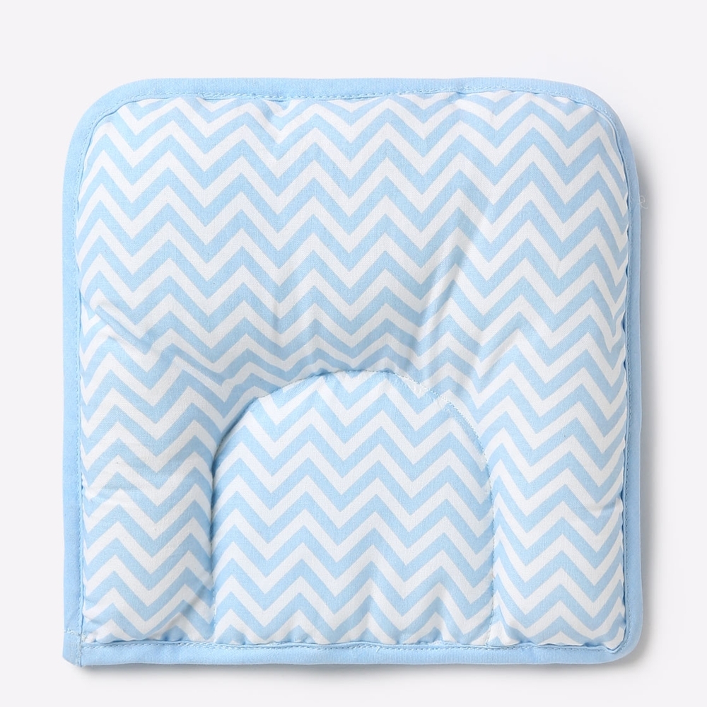 

Mila baby dino dazzle chevron baby pillow blue