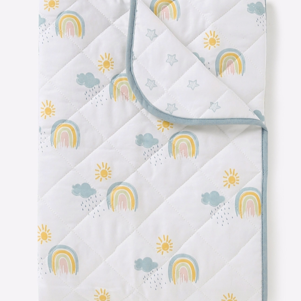 

Mila baby rainbow rows quilt blanket multicolor