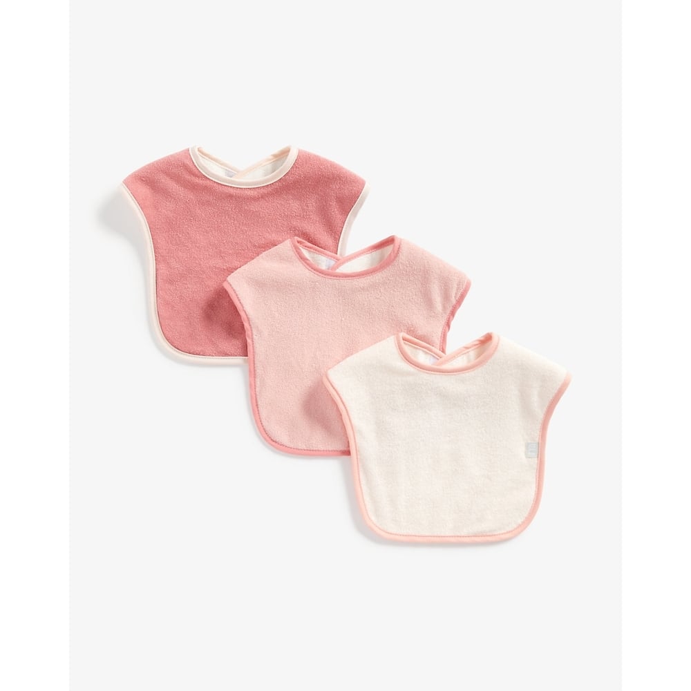 

Mothercare toddler bibs pink pack of 3