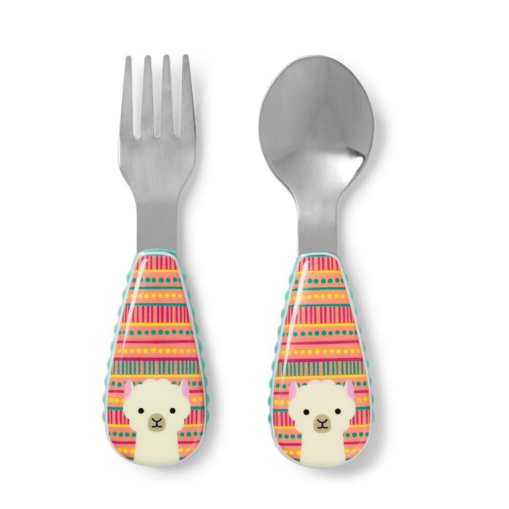 

Skip hop zoo llama fork&amp spoon pink