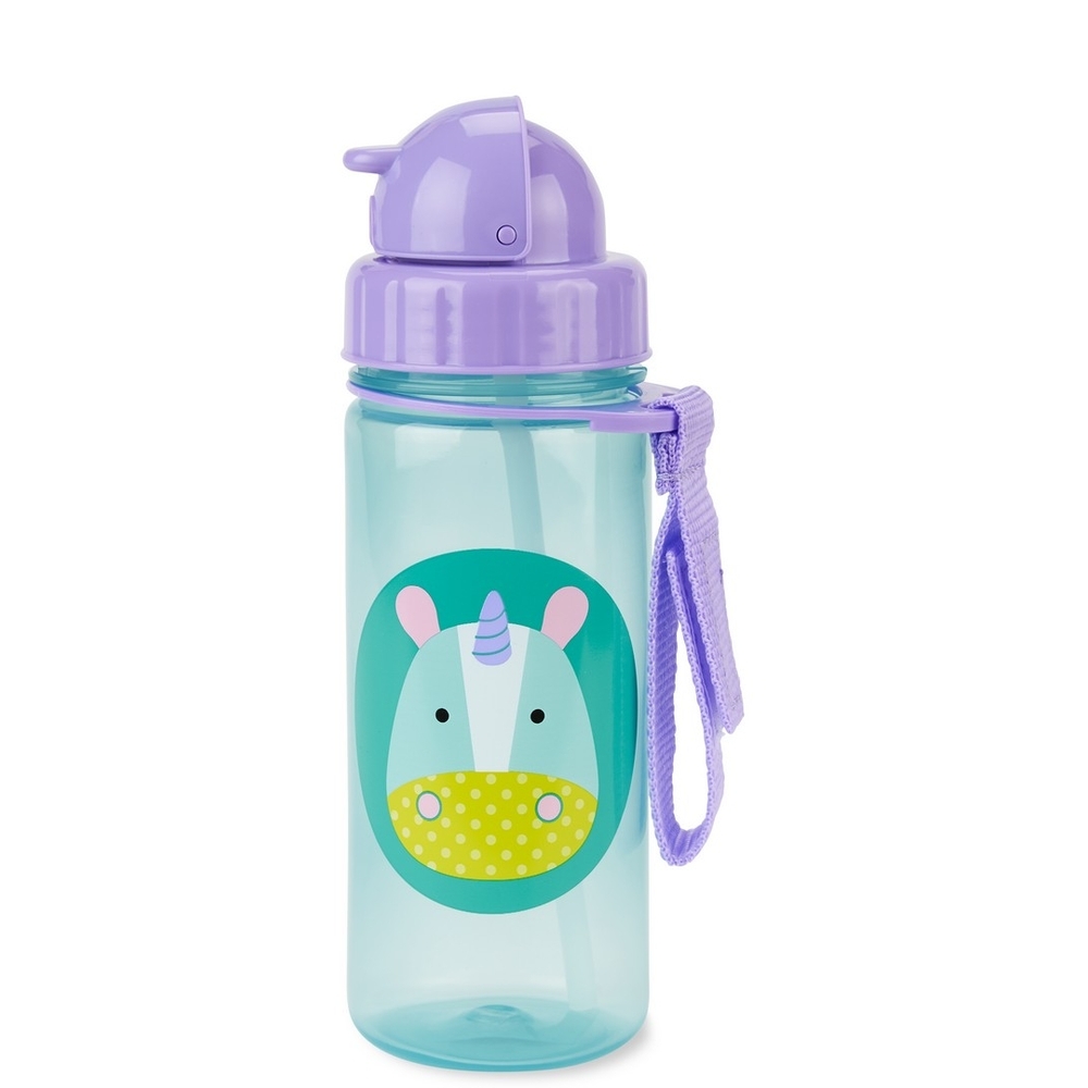 

Skip hop zoo unicorn straw bottle purple