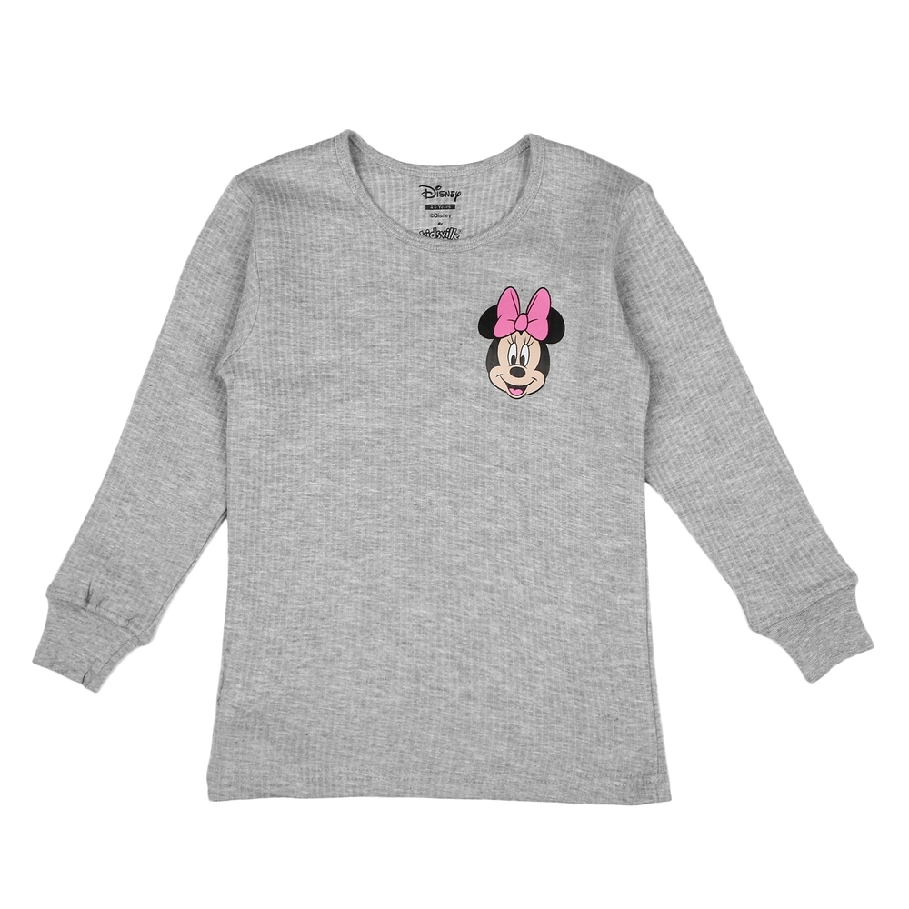 

Girls Minnie Full Sleeves Thermal Top - Grey