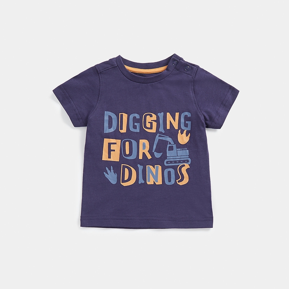 

Mothercare Boys Short Sleeve Dino deisgn T-Shirt -Blue