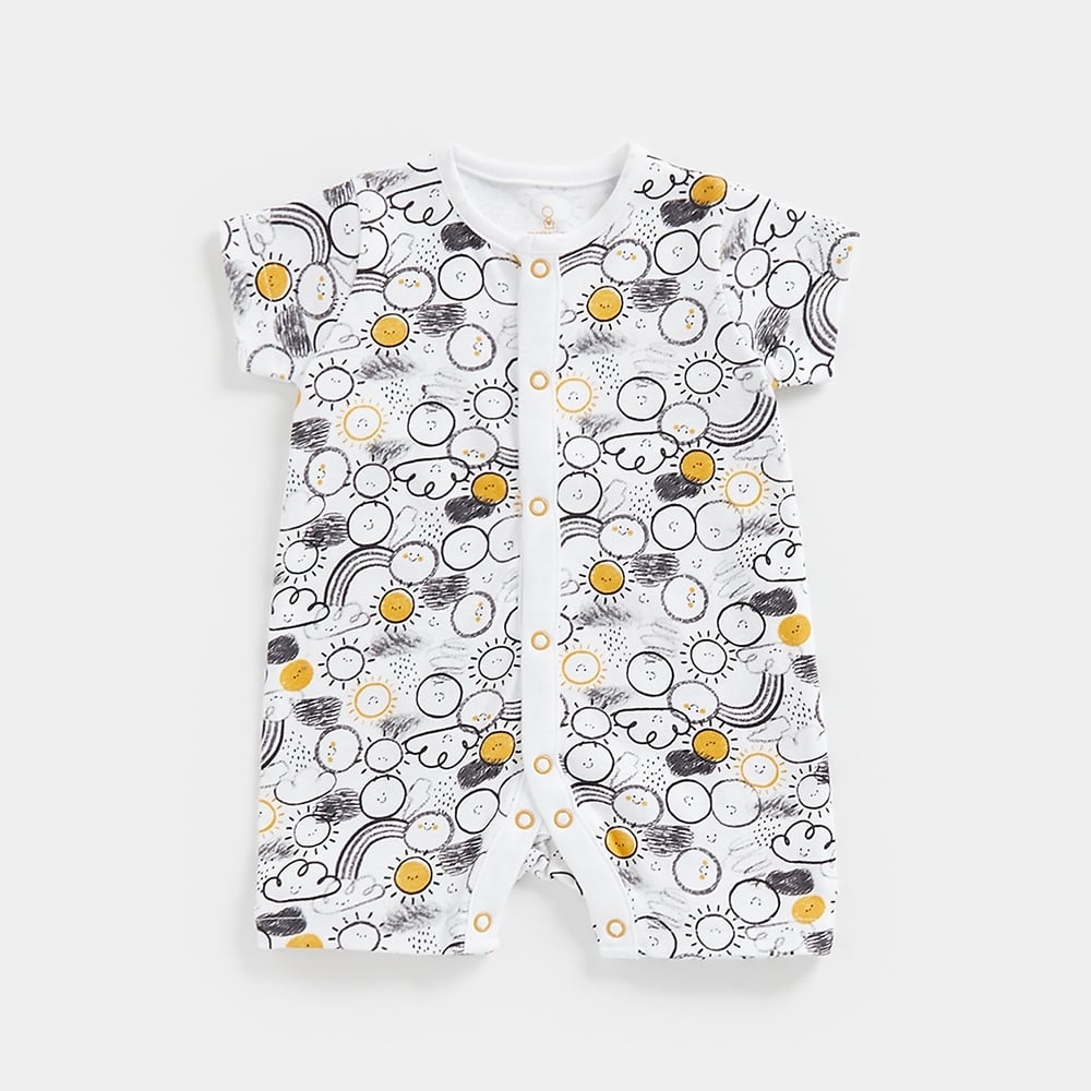 

Mothercare Unisex Half Sleeve Romper -Multicolor