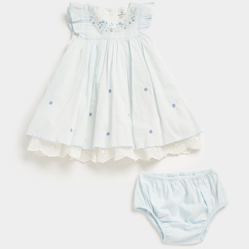 

Mothercare Girls Half Sleeve Casual Dress -Blue
