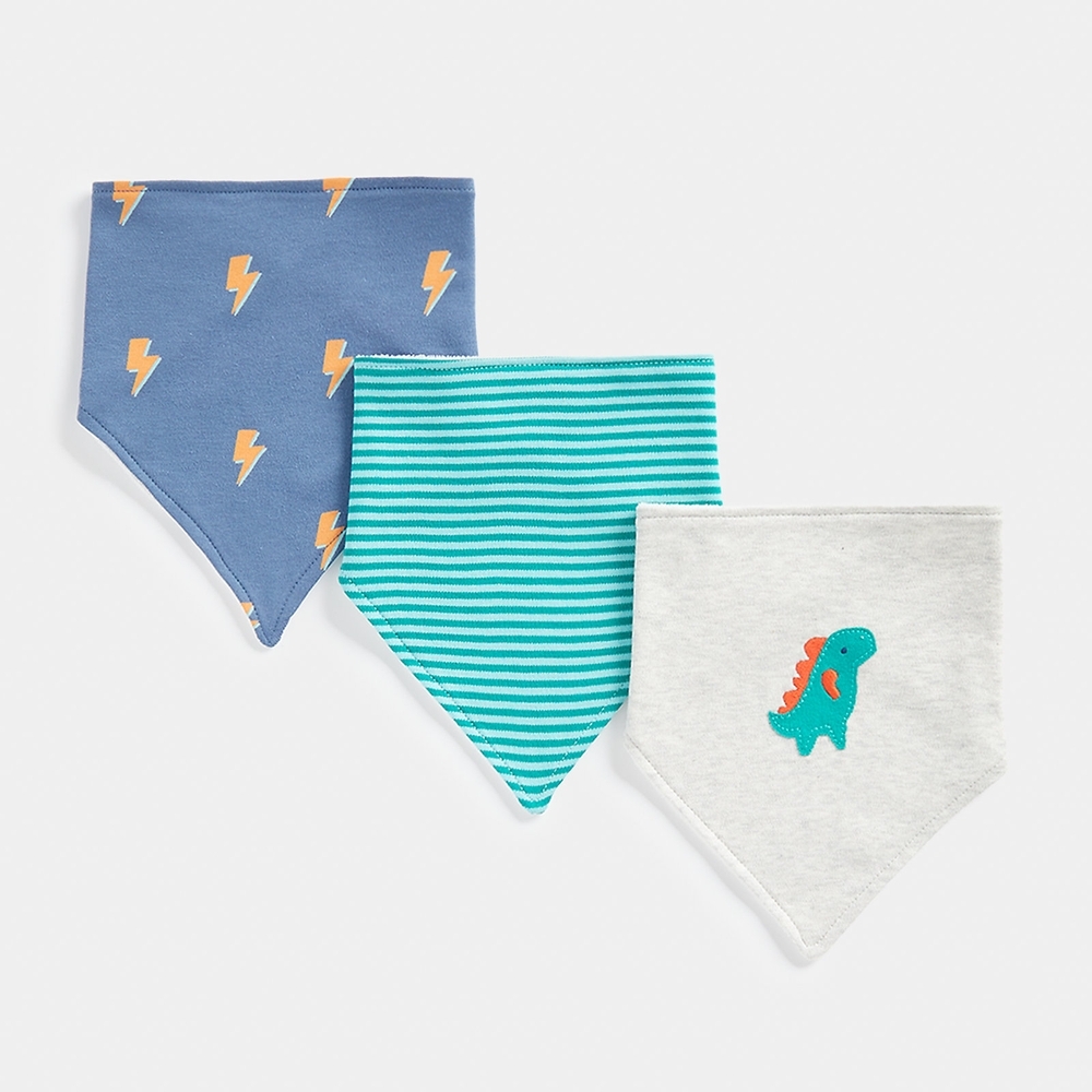 

Mothercare Boys Dino deisgn Bib-Pack of 3-Multicolor