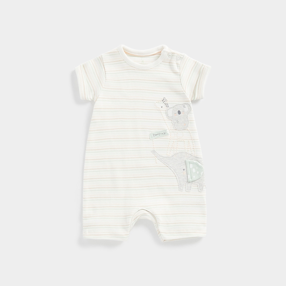 

Mothercare Unisex Half Sleeve My First Collection Romper -Multicolor