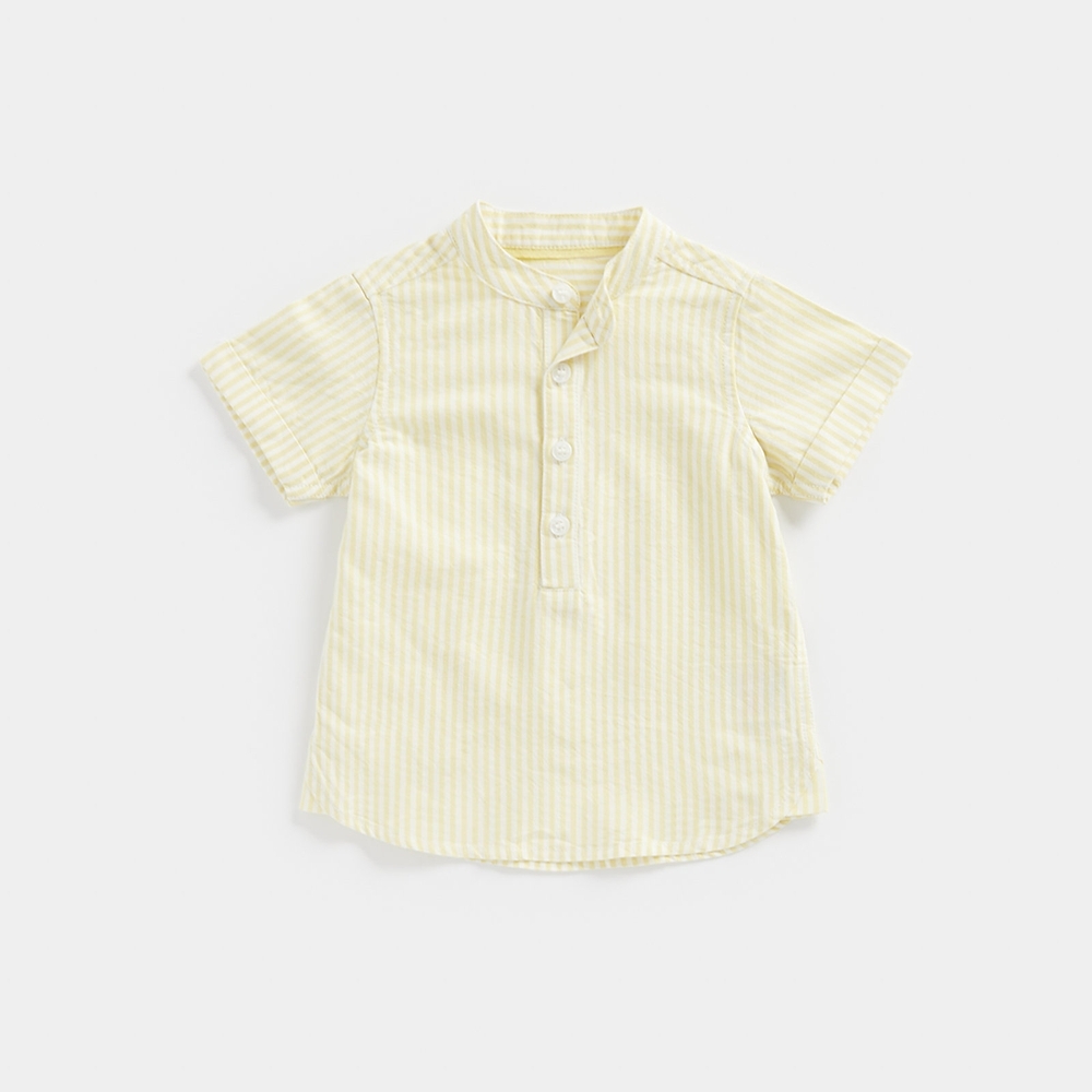

Mothercare Boys Short Sleeve Striped Shirt -Yellow