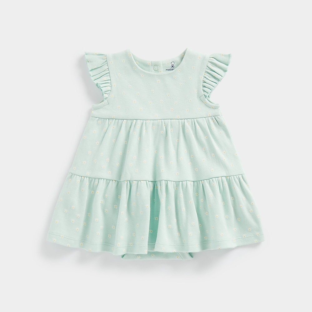 

Mothercare Girls Half Sleeve Casual Dress -Green