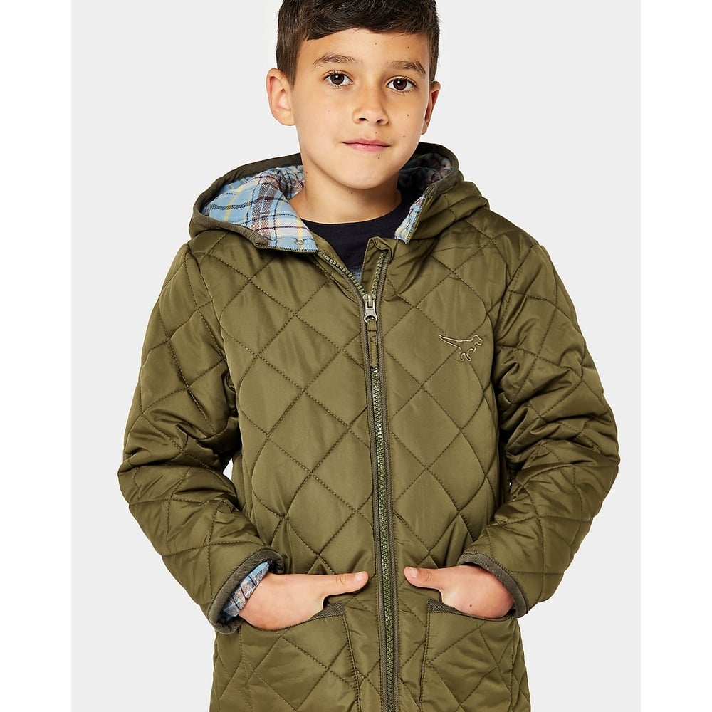 

Boys Full Sleeves Jackets Padded&amp Hooded-Green