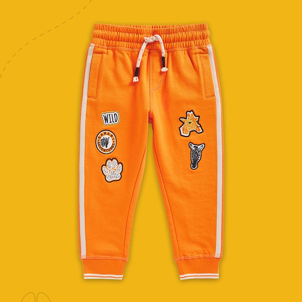 

Boys Jogger Patchwork Detail-Yellow