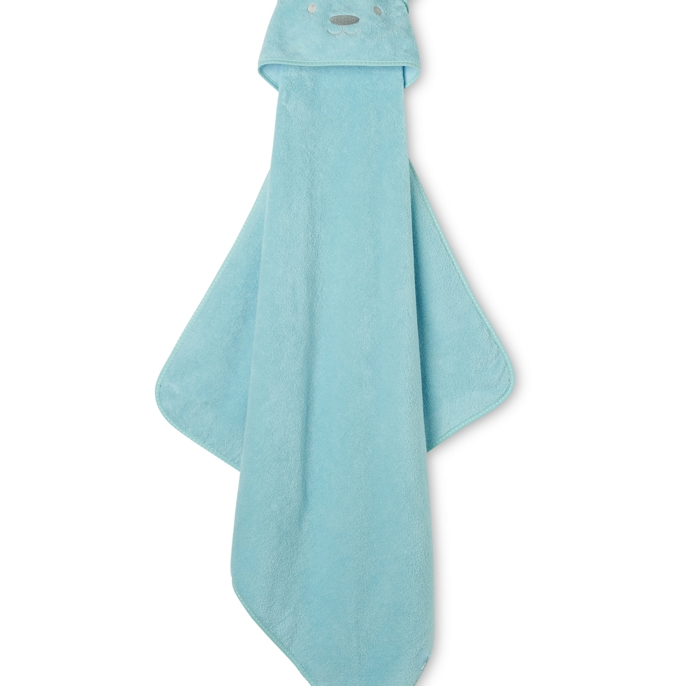 

Mothercare bear luxury cuddle n dry baby towel blue