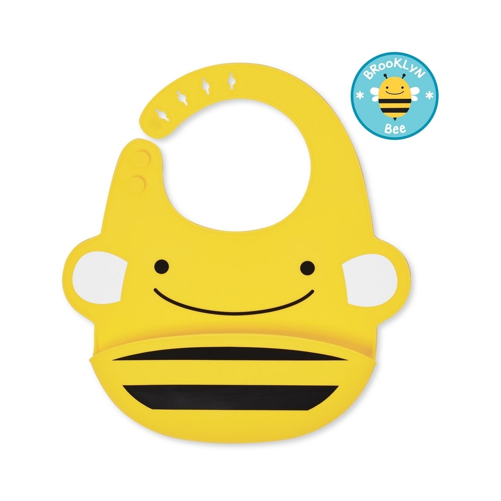 

Skip hop zoo fold&amp go silicone bib yellow