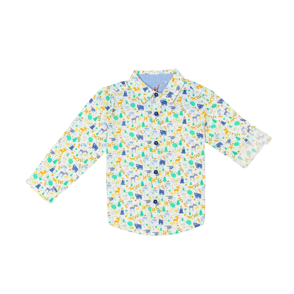 

H by Hamleys Boys Full Sleeve Shirts All Over Print-Multicolor