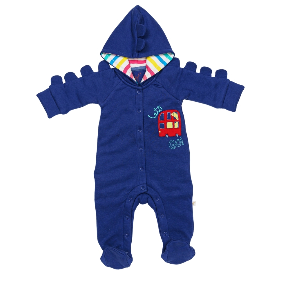 

H by Hamleys Boys Full Sleeve Sleepsuit Wadded 3D Design-Multicolor
