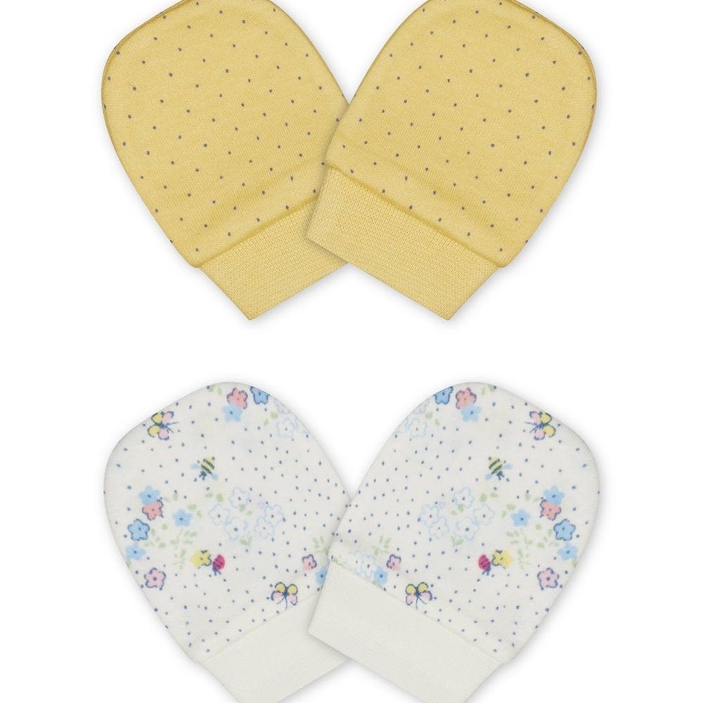 

Girls Floral print Mitts - Pack of 2 - Multicolor