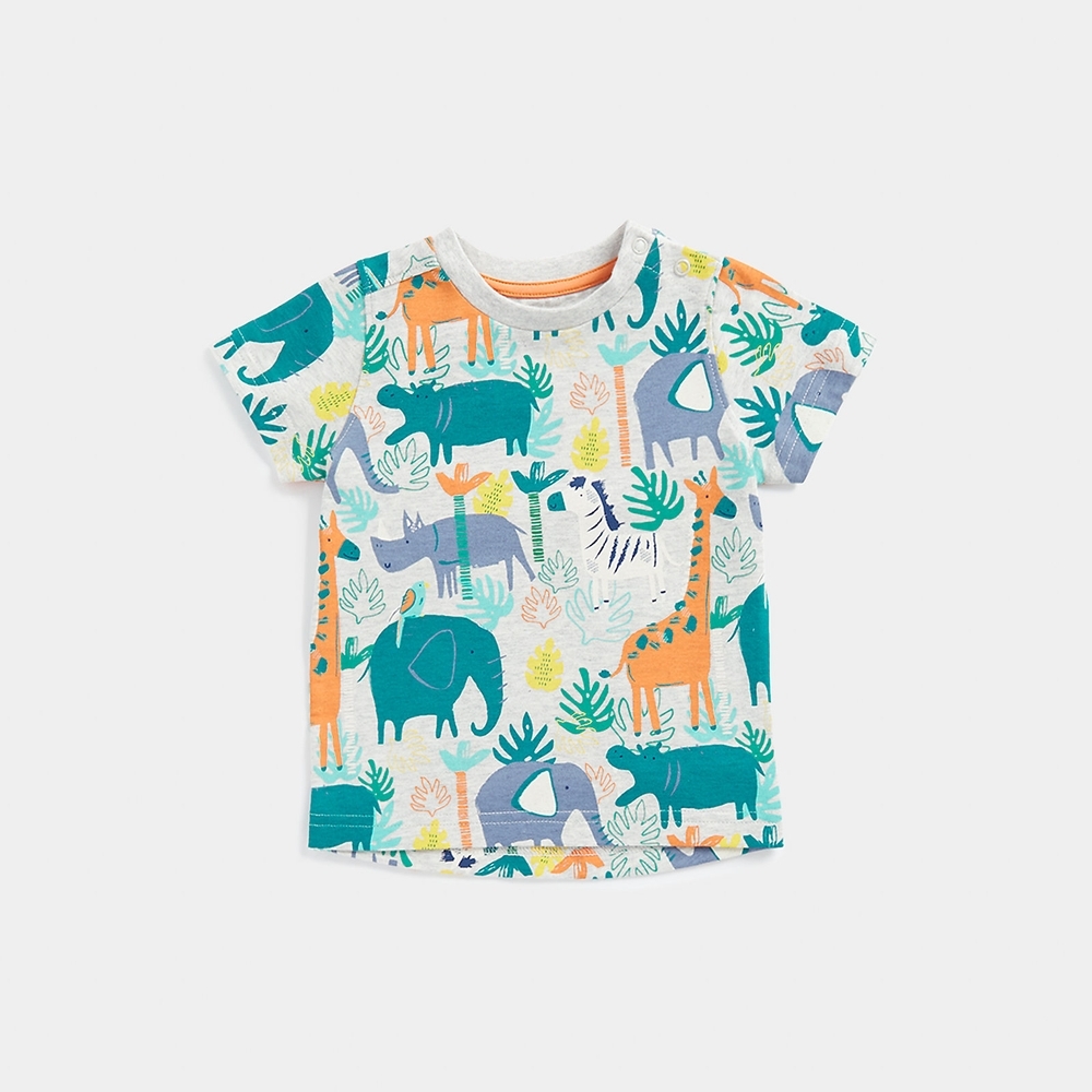 

Mothercare Boys Half-Sleeves Jungle Print T-Shirt -Multicolor