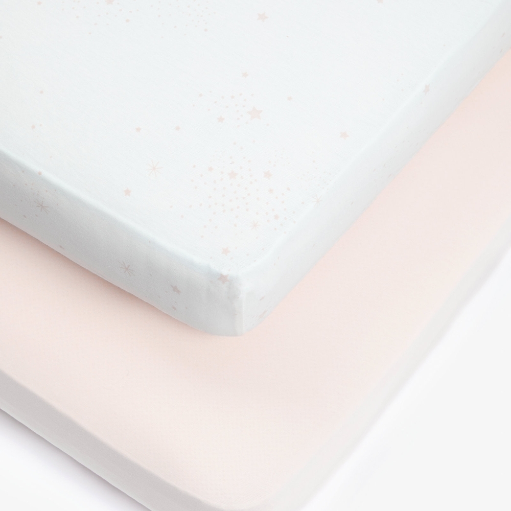 

Mothercare Pink Fitted Cot Bed Sheets Pink Pack of 2