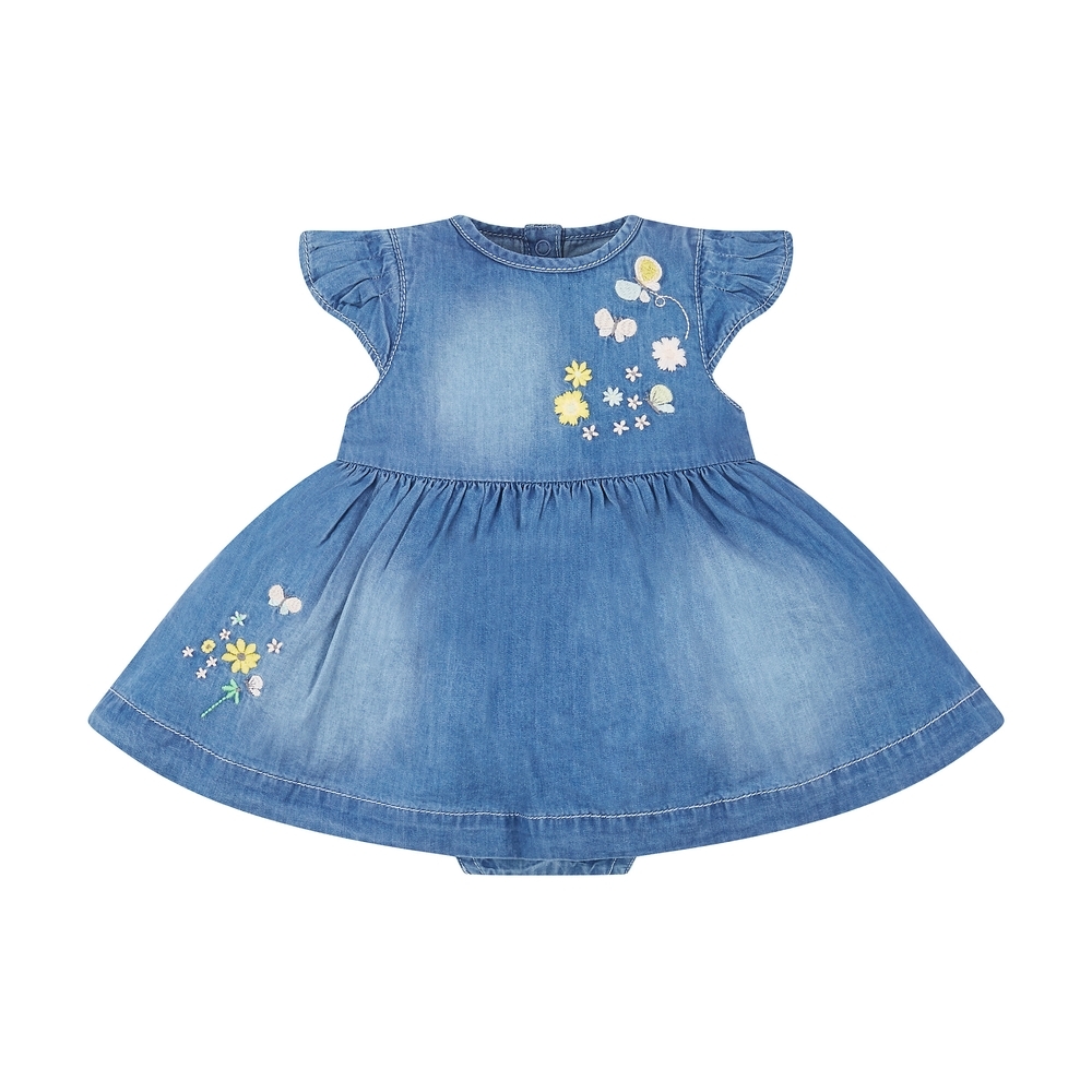 

Girls My First Denim Romper Dress