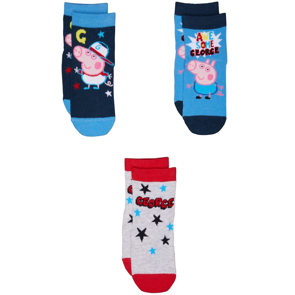 

Boys George Pig Socks - 3 Pack - Multicolor