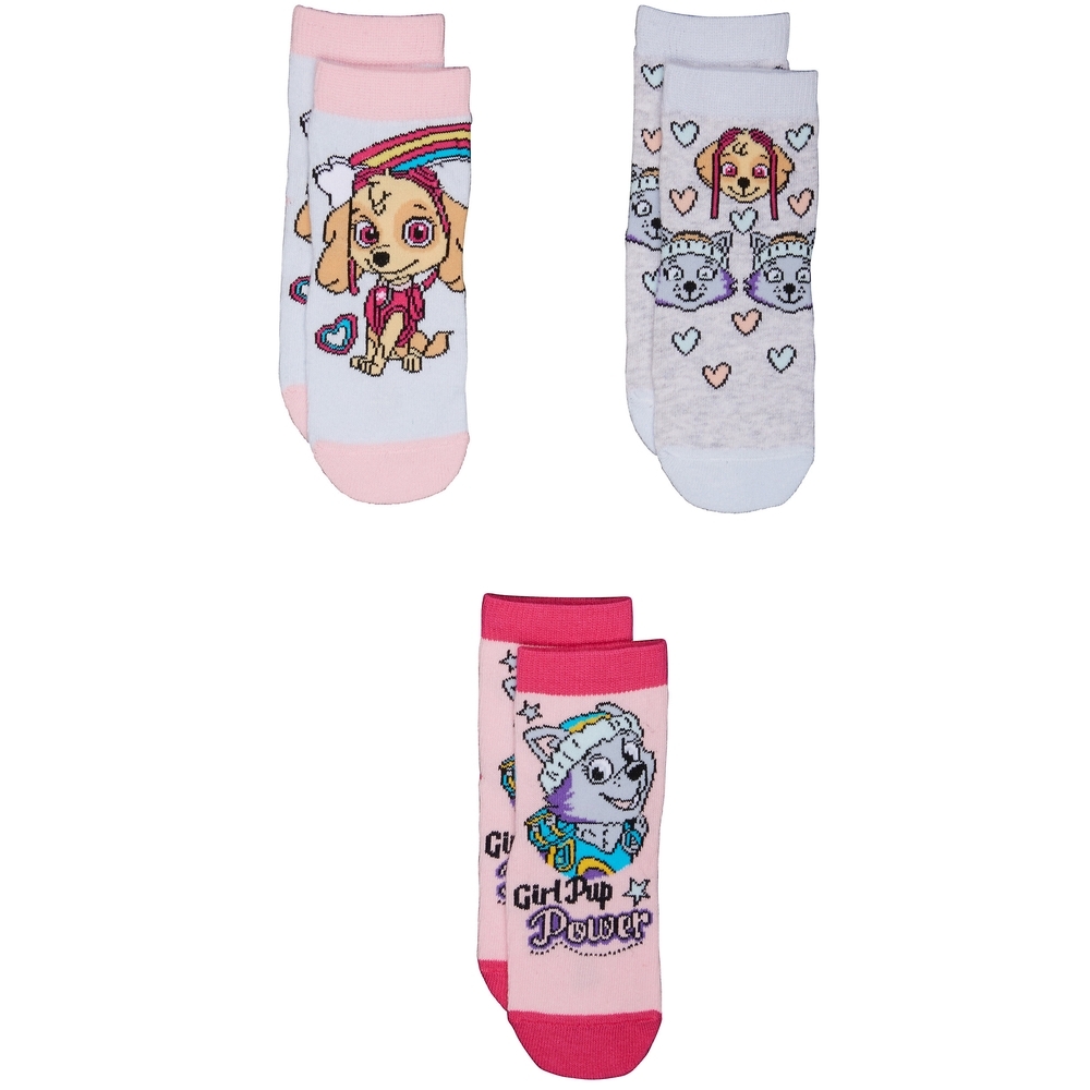 

Girls Paw Patrol Socks - 3 Pack - Multicolor