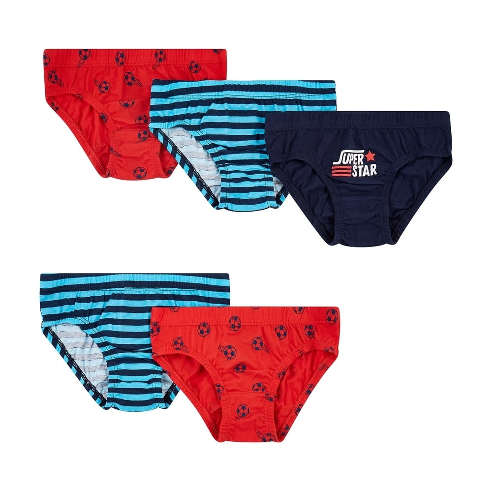 

Boys Football Briefs - 5 Pack - Multicolor