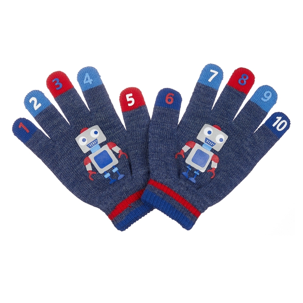 

Boys Robot Counting Gloves - Blue