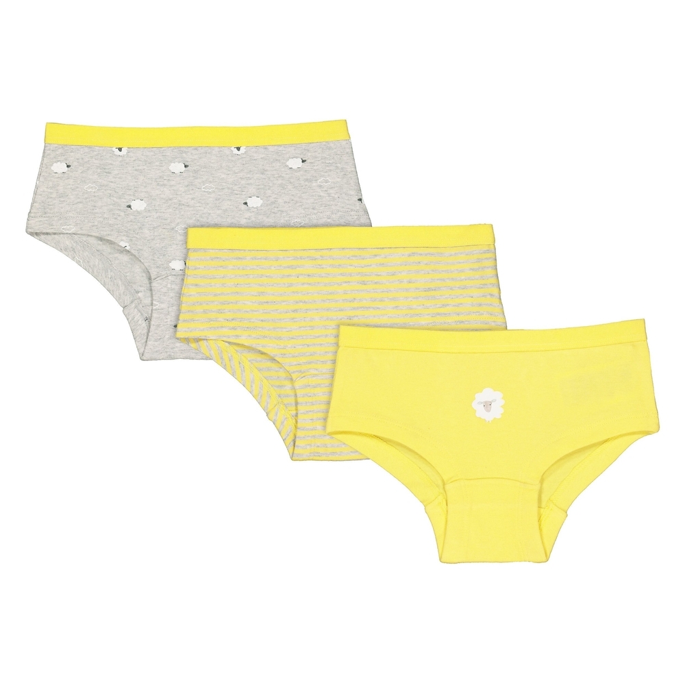 

Girls Sheep Hipsters - 3 Pack - Yellow