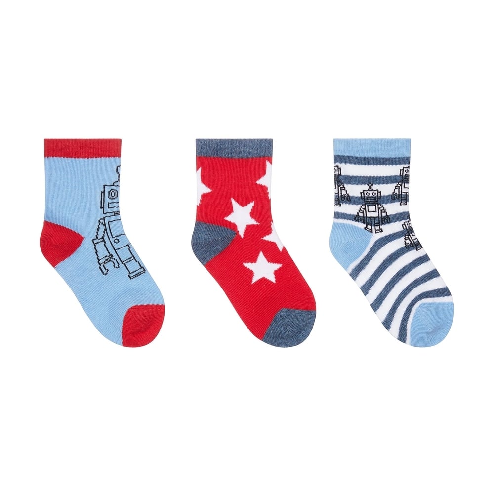 

Boys Robot Socks - 3 Pack - Multicolor