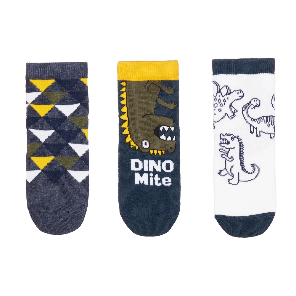 

Boys Dino - Mite Socks - 3 Pack - Yellow