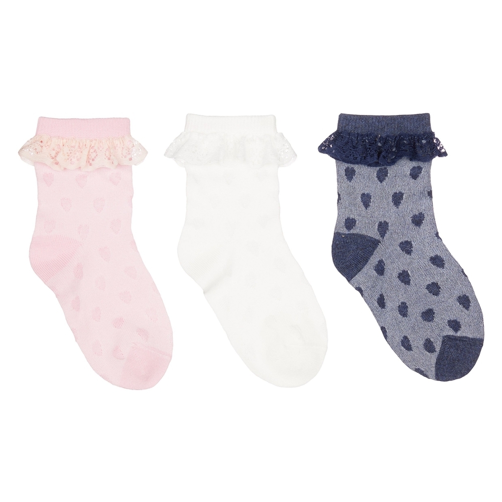 

Girls Lace Socks - 3 Pack - Multicolor
