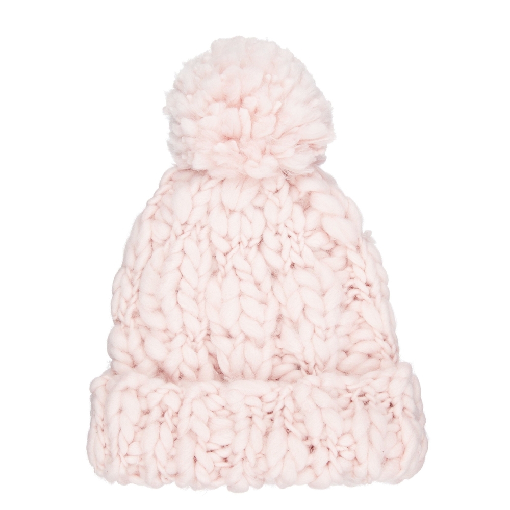 

Girls Chunky - Knit Beanie Hat - Pink