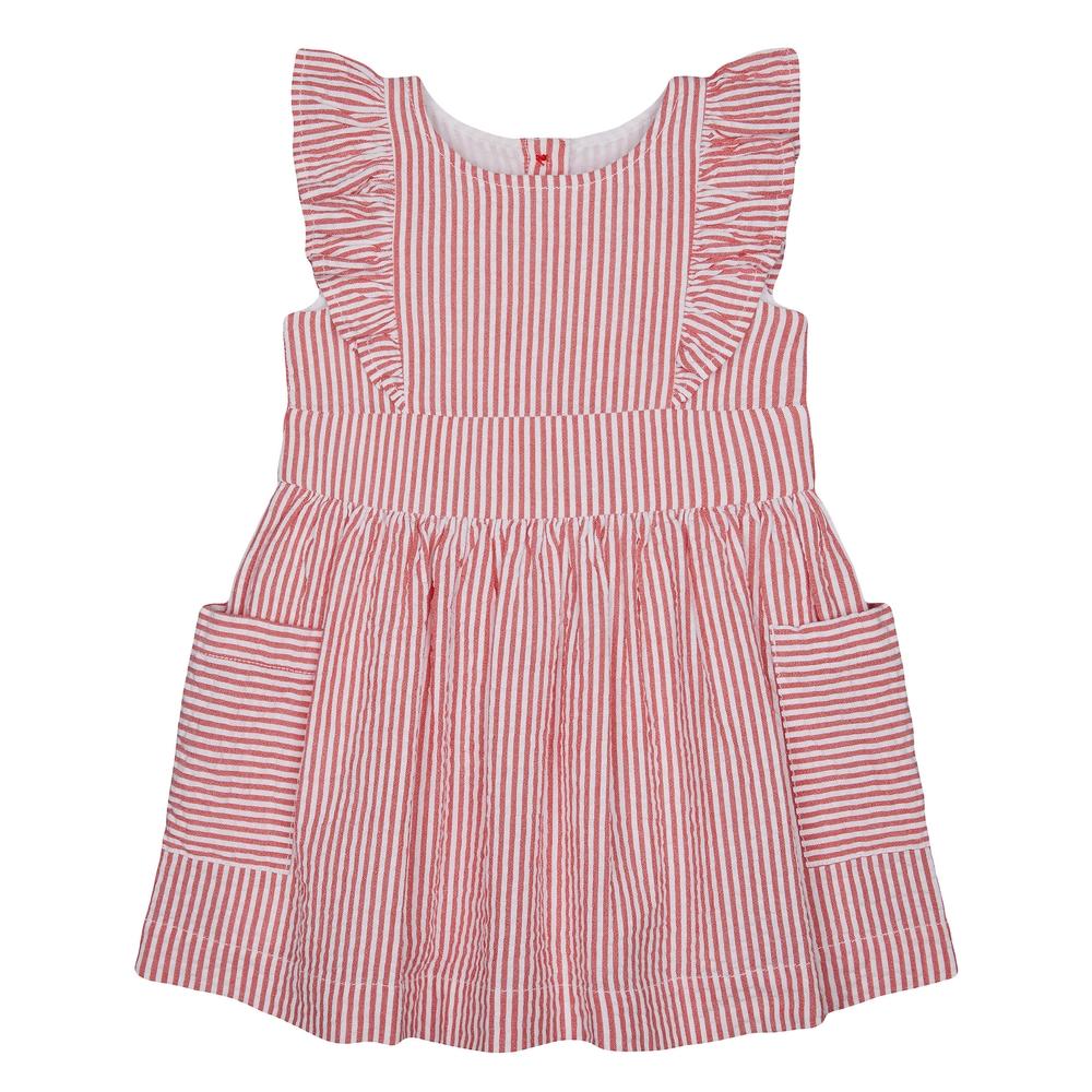 

Girls Striped Seersucker Dress - Multicolor