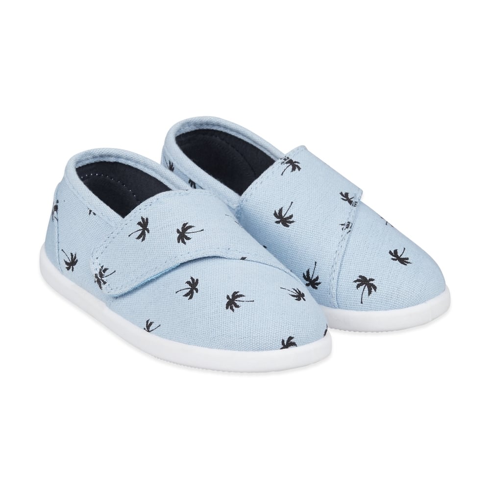 

Boys Palm Tree Canvas Pumps - Blue