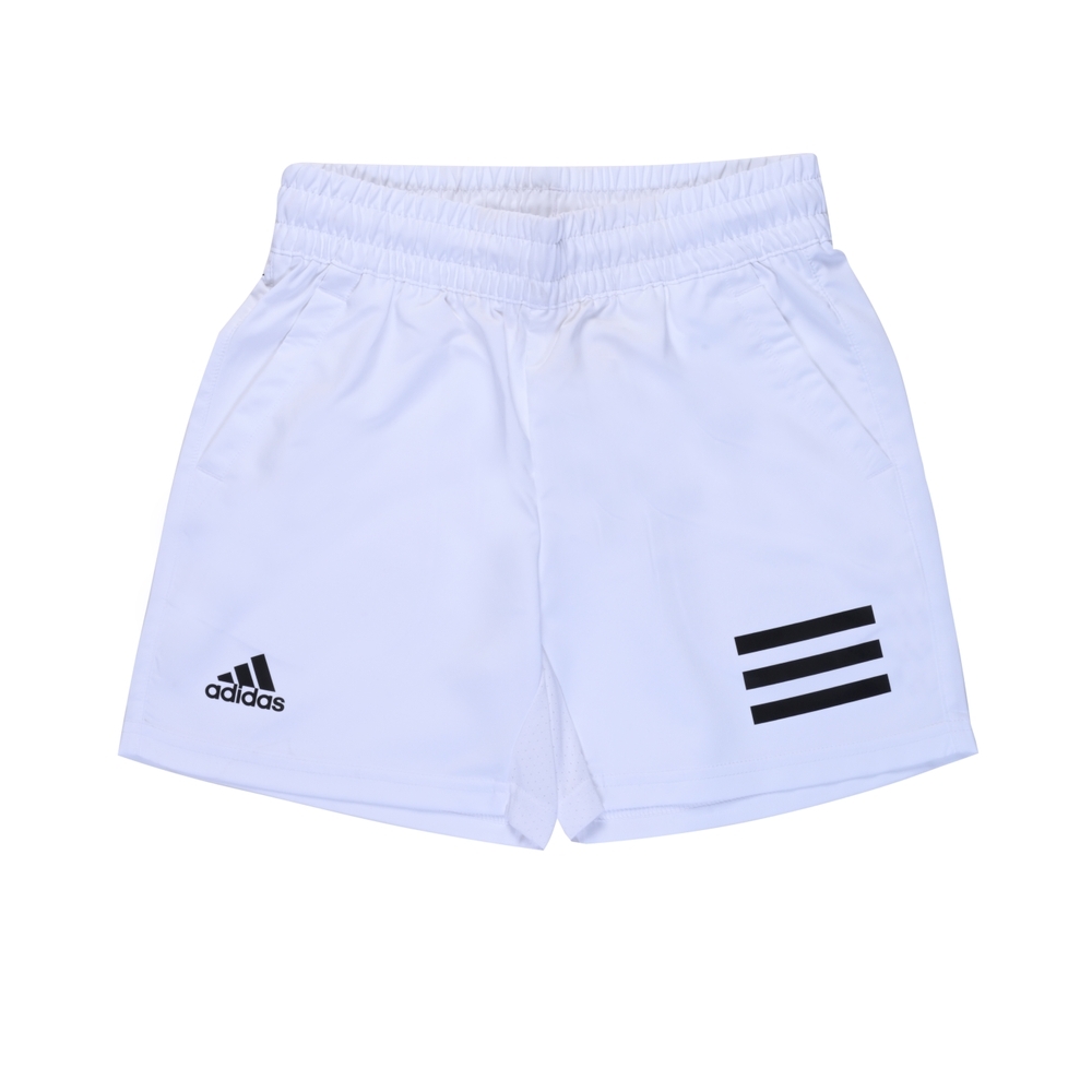 

Adidas Boys Club 3-Stripe Tennis Shorts-White