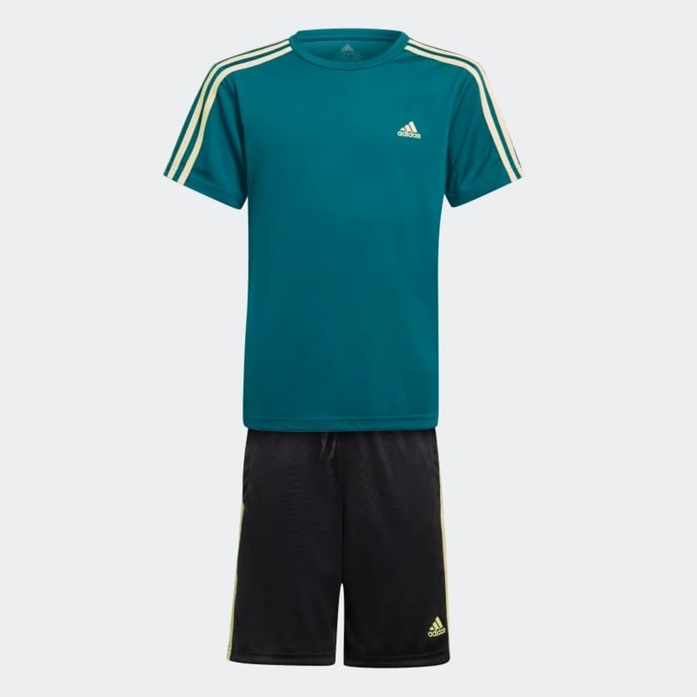 

Adidas Boys 3Stripes T Set-Teal