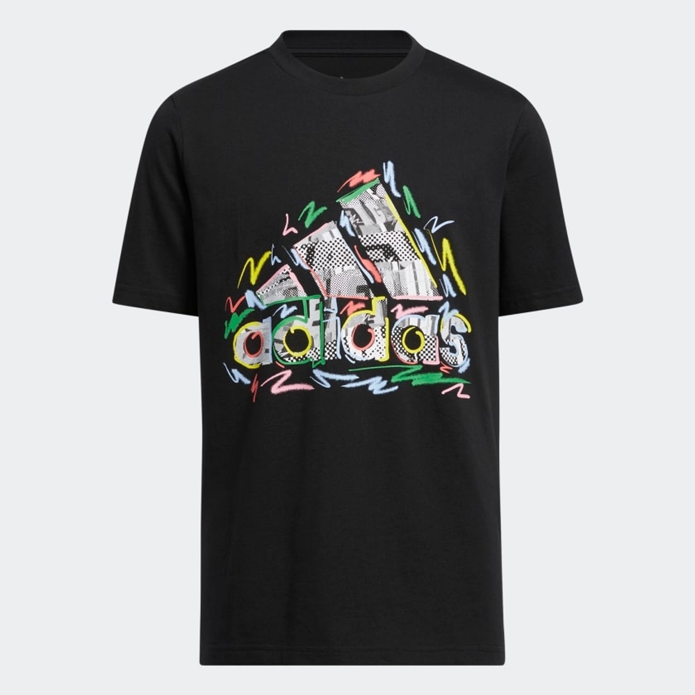 

Adidas Unisex Kids Pride T-Shirts-Black