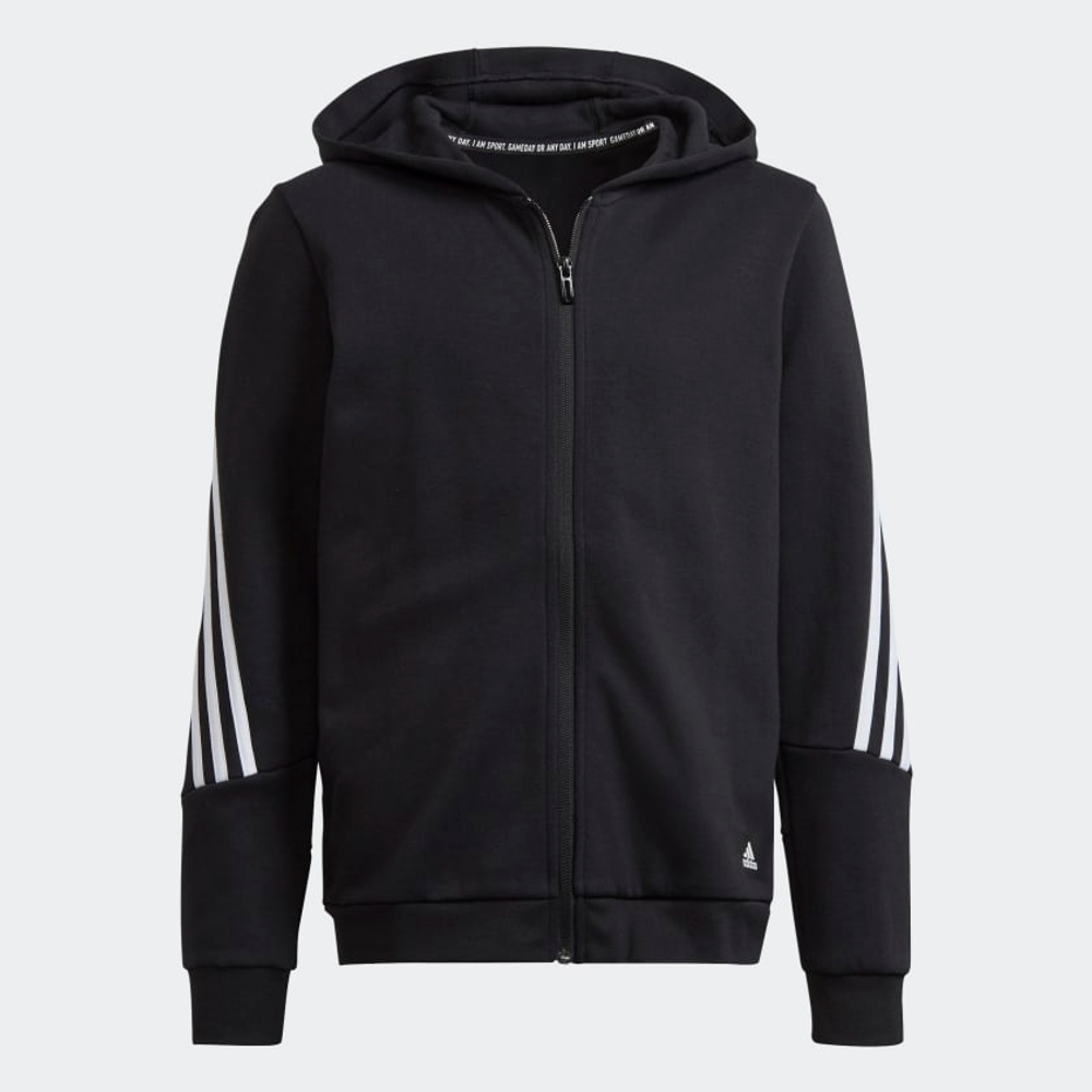 

Adidas Kids Full Sleeves Track Tops Male Stripes-Pack Of 1-Black