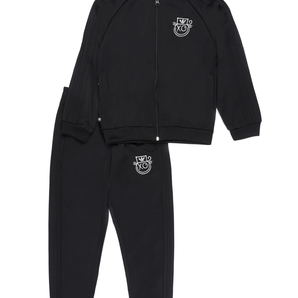 

Adidas Kids Full Sleeves Tracksuit Unisex Stripes-Pack Of 1-Black