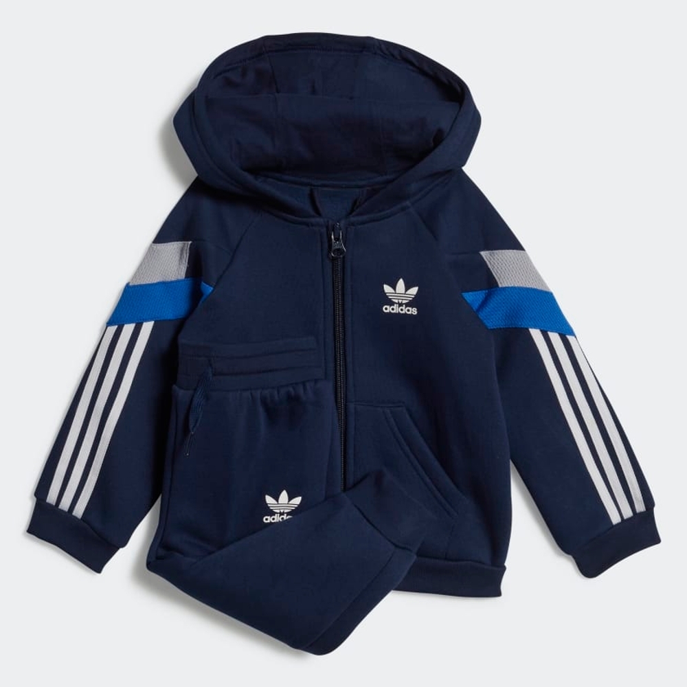 

Adidas Kids Full Sleeves Tracksuit Unisex Printed-Pack Of 1-Blue