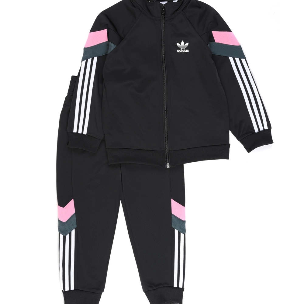 

Adidas Kids Full Sleeves Tracksuit Unisex Printed-Pack Of 1-Black