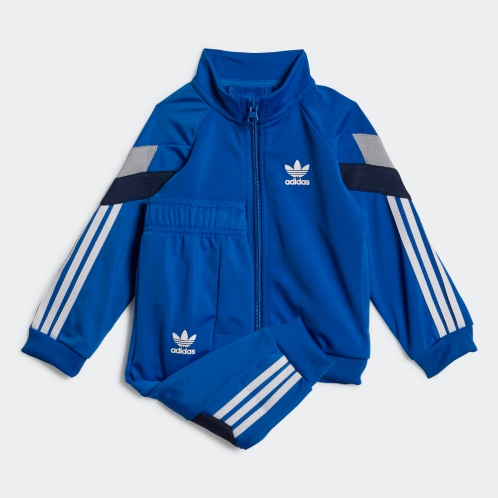 

Adidas Kids Full Sleeves Tracksuit Unisex Printed-Pack Of 1-Blue